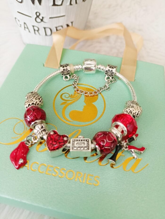 Stilleto and Lipstick Charm Bracelet - Image 2