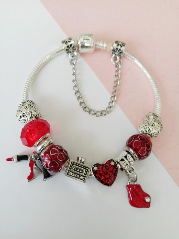 Stilleto and Lipstick Charm Bracelet