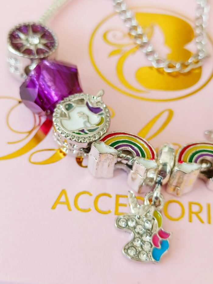 Unicorn and Rainbows Charm Bracelet - Image 2