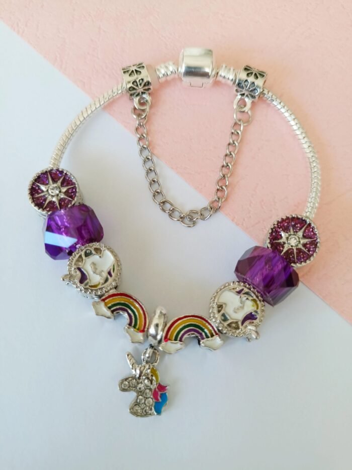 Unicorn and Rainbows Charm Bracelet - Image 3